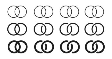 Alyans ikonu vektör tasarımı.