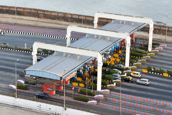 Mumbai India Marzo 2020 Vista General Desierta Plaza Peaje Del — Foto de Stock