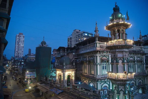 Mumbai Índia Março 2020 Vista Uma Minara Masjid Deserta Durante — Fotografia de Stock