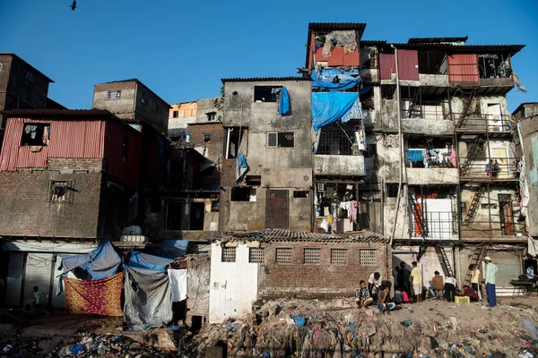 Mumbai India Mei 2020 Algemeen Zicht Sloppenwijken Behrampada Bandra — Stockfoto