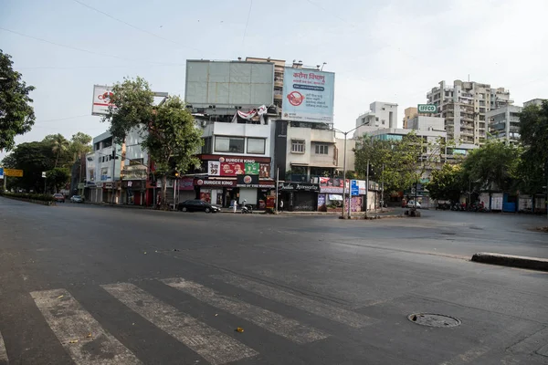 Mumbai India Maj 2020 Zamknięte Sklepy Rynku Bandra Łączące Drogi — Zdjęcie stockowe
