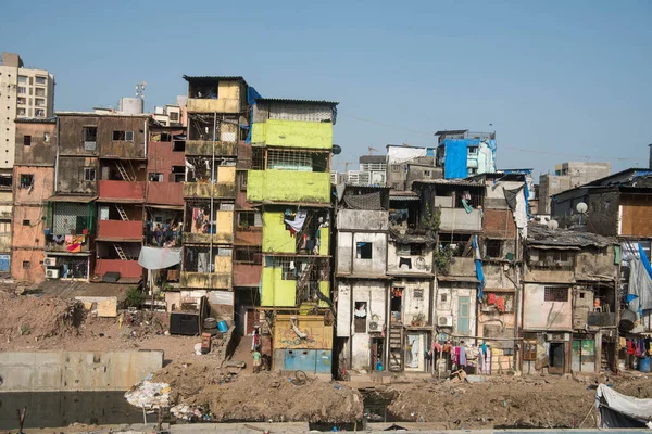 Mumbai India May 2020 General View Behrampada Slums Bandra Railway — Stock Photo, Image