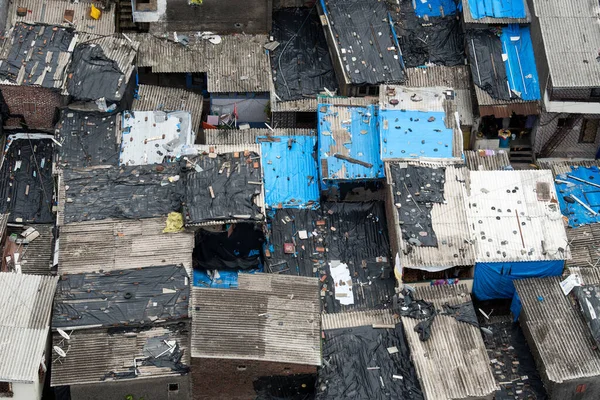 Mumbai India Juni 2020 Luchtfoto Van Appa Pada Sloppenwijk Malad — Stockfoto