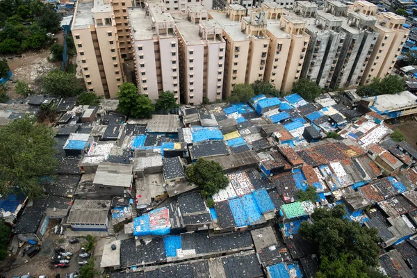 Mumbai India June 2020 Aerial View Appa Pada Slum Malad — Stock Photo, Image