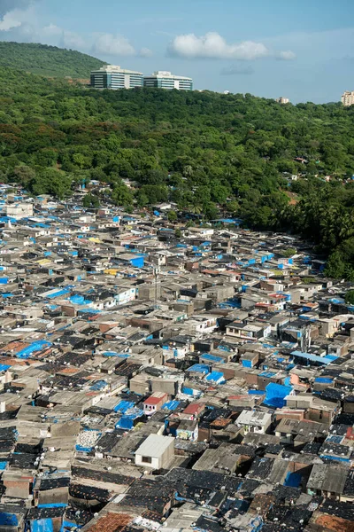 Mumbai India Juni 2020 Luchtfoto Van Appa Pada Sloppenwijk Malad — Stockfoto