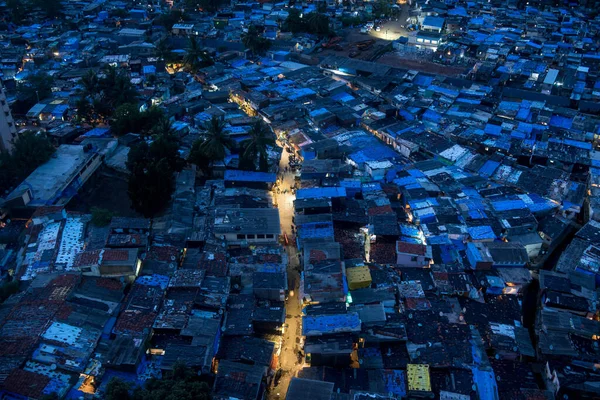 Mumbai India Juni 2020 Luchtfoto Van Appa Pada Sloppenwijk Malad — Stockfoto