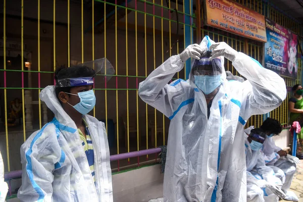 Mumbai India Temmuz 2020 Covid Coronavirus Salgını Sırasında Malad Daki — Stok fotoğraf