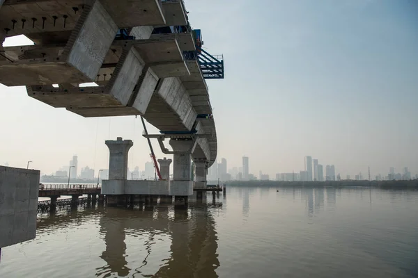 Mumbai India Diciembre 2020 Una Vista Construcción Mumbai Trans Harbour — Foto de Stock