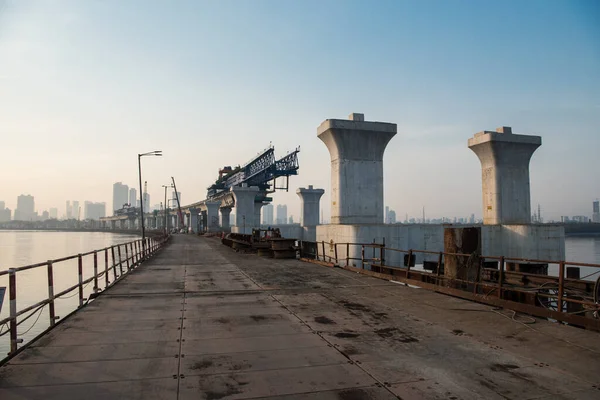 Mumbai India Diciembre 2020 Una Vista Construcción Mumbai Trans Harbour — Foto de Stock