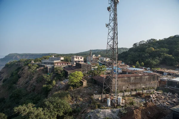 Mumbai Índia Janeiro 2020 Uma Vista Montanha Templo Bhimashankar Perto — Fotografia de Stock