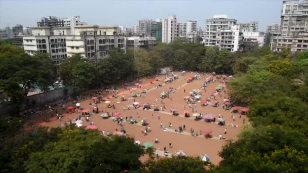 Mumbai India Maart 2020 Plantaardige Verkopers Zetten Hun Kraampjes Hun — Stockvideo