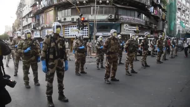 Mumbai India Maj 2020 Central Industrial Security Force Cisf Bär — Stockvideo