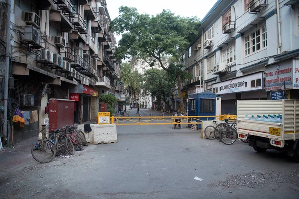 Mumbai Indien März 2020 Die Menschenleere Straße Der Dalal Straße — Stockfoto