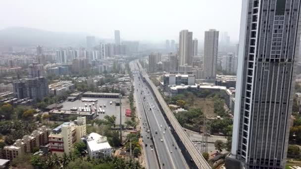 Mumbai India April 2021 Deserted View Western Express Highway Borivali — Stock Video