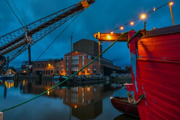 Den Helder Netherlands December 2019 Festive Illumination Vessels Former Shipyard — Stock Photo, Image