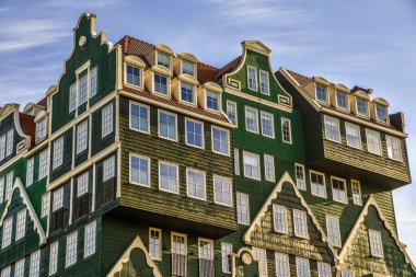 Zaandam, Hollanda. Ocak 2021. Zaandam, Hollanda 'da modern mimari.