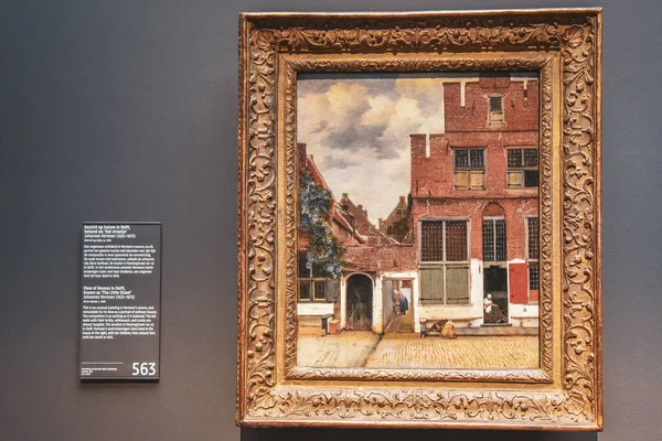 Ámsterdam, los Países Bajos. Septiembre 2020. Famosas pinturas al óleo de Johannes Vermeer en el Rijksmuseum, Amsterdam. — Foto de Stock