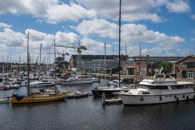 Den Helder, the Netherlands. July 31th, 2021. The marina at the former Willemsoord shipyard in Den Helder.
