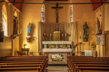 Oudeschild, Texel, Hollanda. 13 Ağustos 2021. Oudeschild, Texel 'deki Protestan Kilisesi.