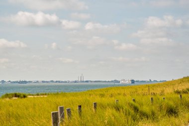 Texel, Hollanda 'da. 13 Ağustos 2021. Manzaralı Van Texel Zicht op de Waddenzee ile tanıştı.