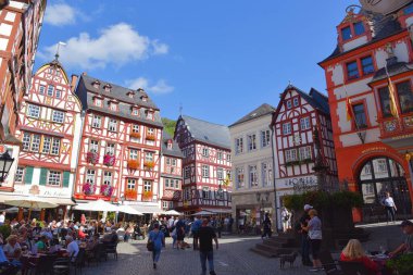 Bernkastel-Kues, Germany. September 23, 2025. The half timbered houses in the old center of Bernkastel. High quality photo