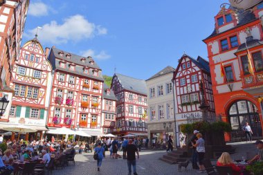 Bernkastel-Kues, Germany. September 23, 2025. The half timbered houses in the old center of Bernkastel. High quality photo