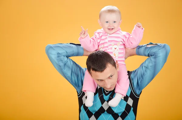 Père et fille, studio — Photo