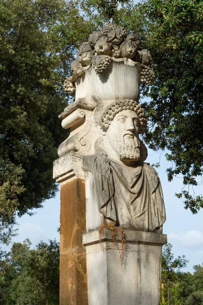 Villa Borghese Deki Mermer Heykel Roma Daki Halk Parkı — Stok fotoğraf