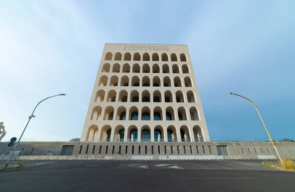 Palazzo Civiltà Italiana Lavoro Chiamato Anche Colosseo Quadrato Roma Italia — Foto Stock