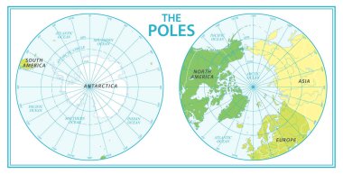 Polonyalılar - Kuzey Kutbu ve Güney Kutbu - Vektör Ayrıntılı Resimler