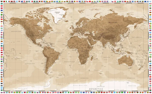 世界地図 ベクトルイラスト — ストックベクタ