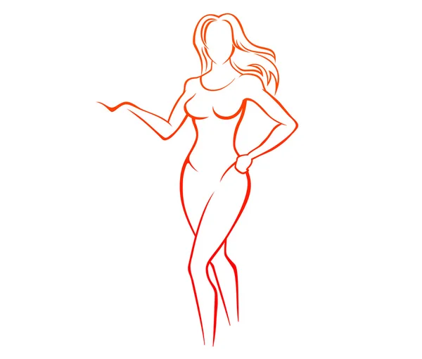 Mujer Fitness — Vector de stock