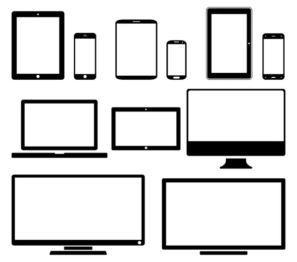 Bildschirme - Symbolsatz — Stockvektor