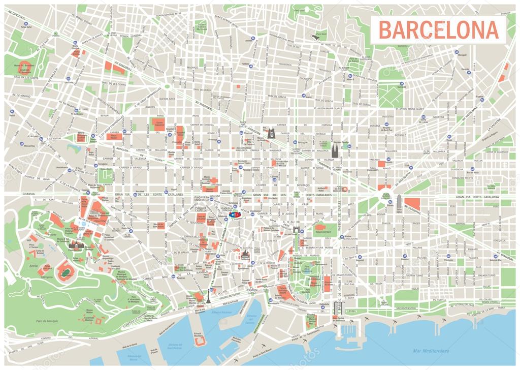Barcelona Map.