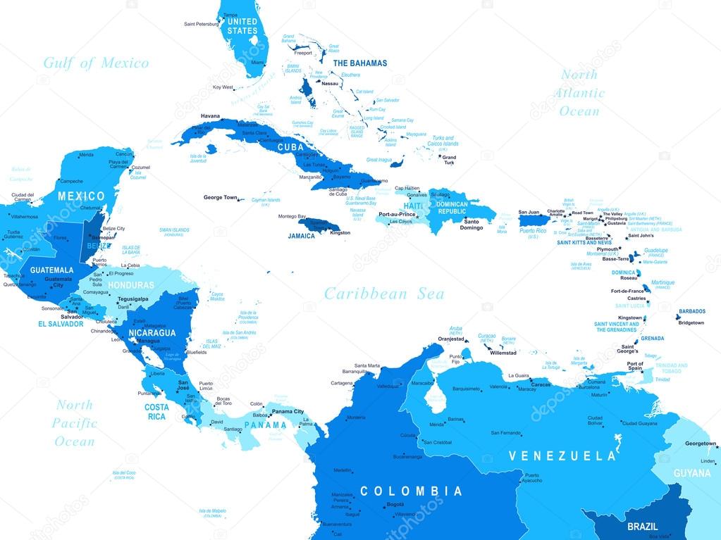 Mapa mundi america central | América Central - mapa - ilustración