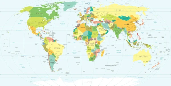 Mapa del mundo - ilustración . — Vector de stock