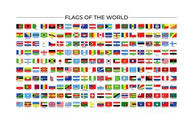 Temiz ve yüksek kalitede düzenlenmiş detaylı dünya bayraklarıyla dünyanın basılabilir vektör posterleri. Geniş biçimli yazdırma, eğitim, ofis kullanımı, sınıflar ve duvar dekorasyonu için ideal.