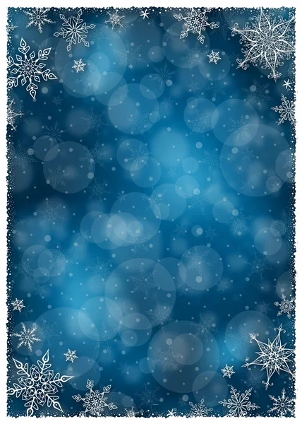 Marco de invierno de Navidad - Ilustración. Ilustración vectorial del fondo de invierno de Navidad . — Vector de stock