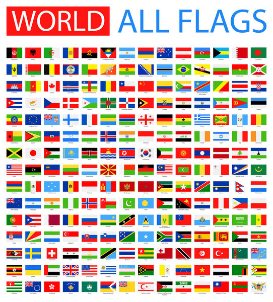 All World Vector Flags. 210 items.