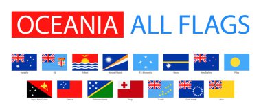Flags Of Oceania - Full Vector Collection. clipart