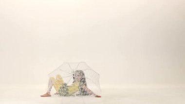 Küçük kız dans prova Studio