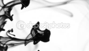 Ne zaman suya düşen rasgele hareket mürekkep damlacıkları.