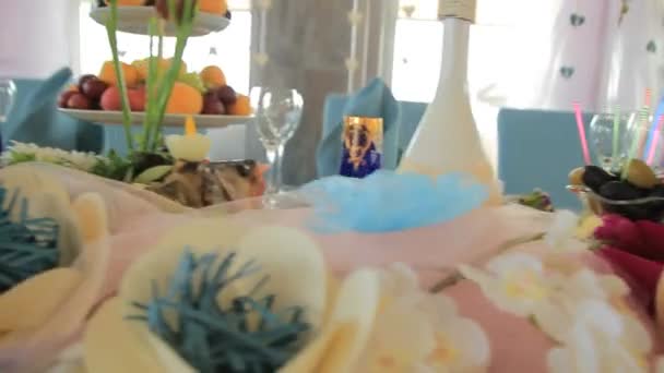 Aliments différents à la réception de mariage 