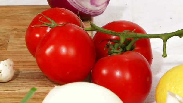 Cutting Tomato — Stock Video