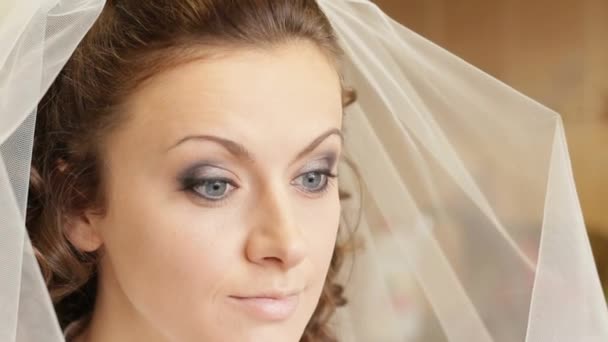Весільний макіяж — стокове відео