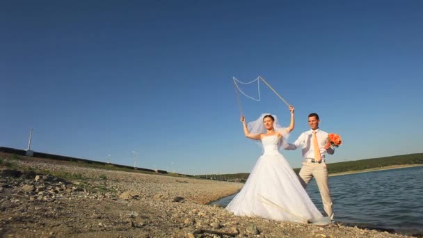 Diversão de casamento — Vídeo de Stock