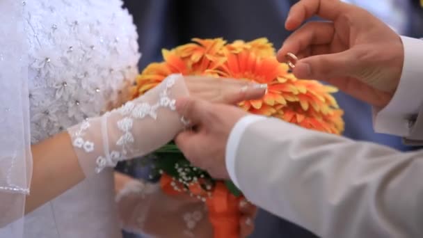 Exchanging Rings — Stock Video