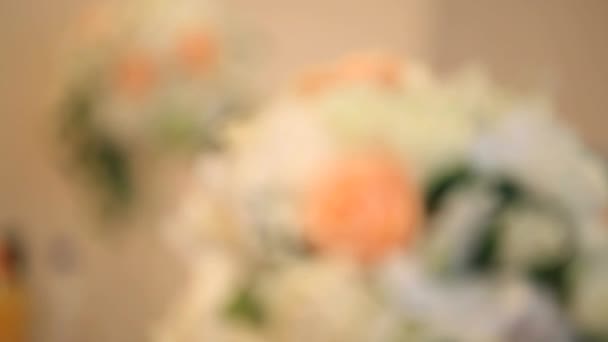 Bouquets de casamento — Vídeo de Stock