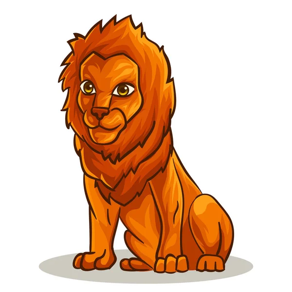 Lion Full Body Mascot Character Vector Illustration Template — Stock Vector