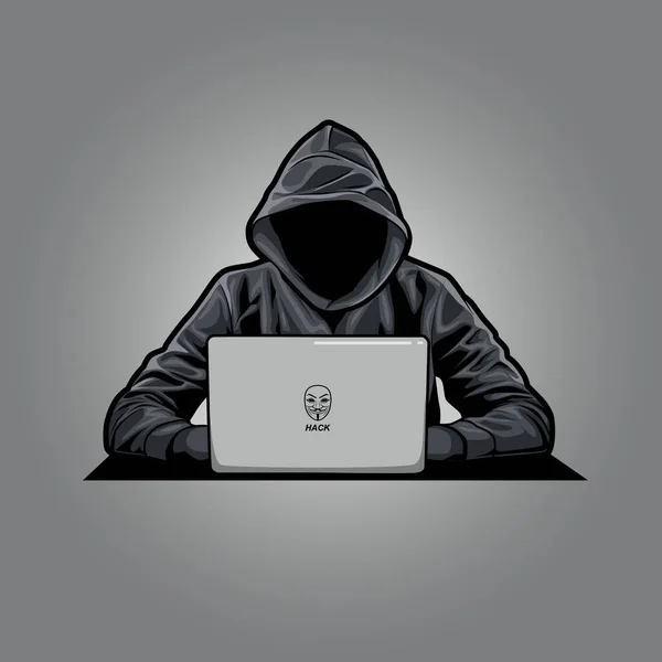 koyu hacker vektör illüstrasyonu